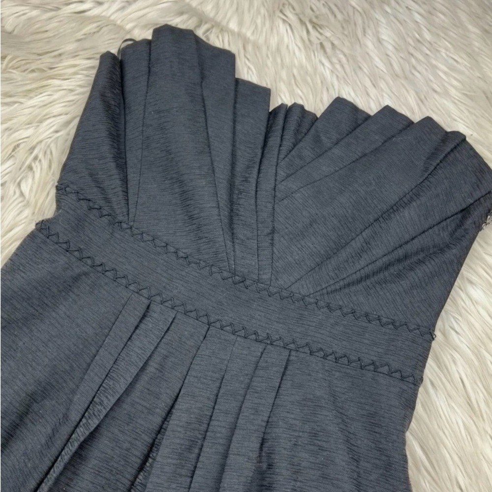 Rachel Roy black strapless Pleated Cocktail Dress